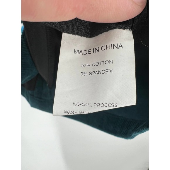 Simplee embroidered boho floral corduroy green mini skirt size M - Picture 7 of 7